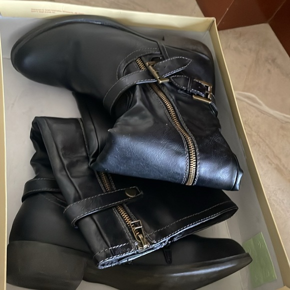 Boots Mossimo Kayce black full zip inside 7.5 - Picture 9 of 11